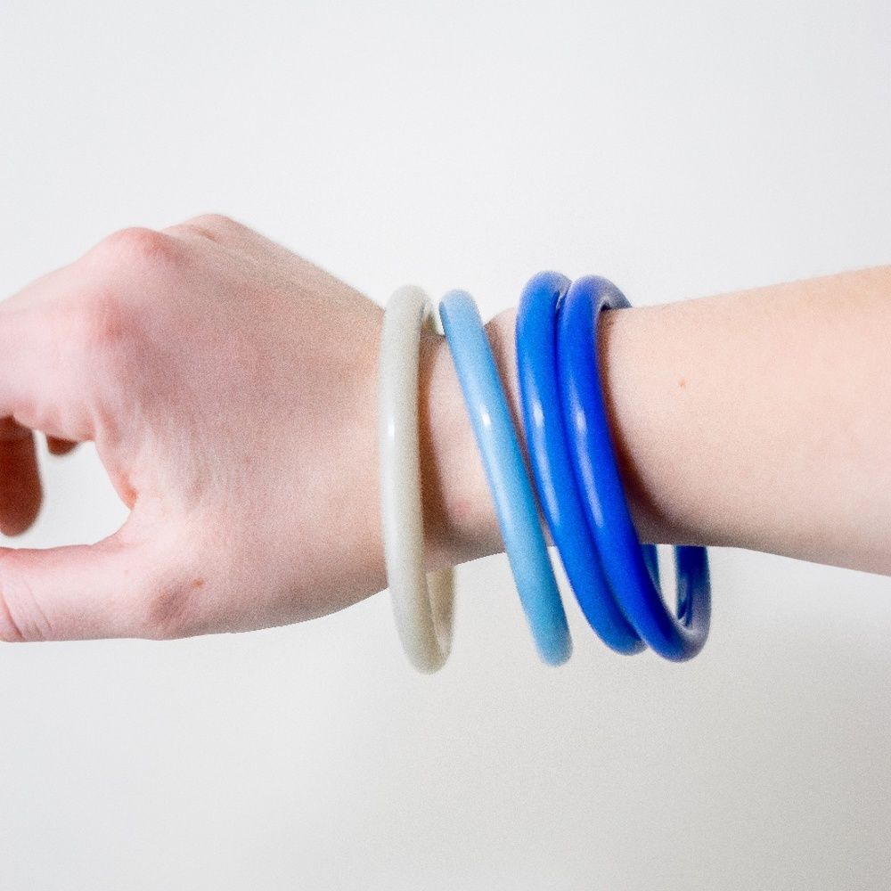 KETTY dalsgaard blue vintage stacking bracelet ombré matching stackable jewelry